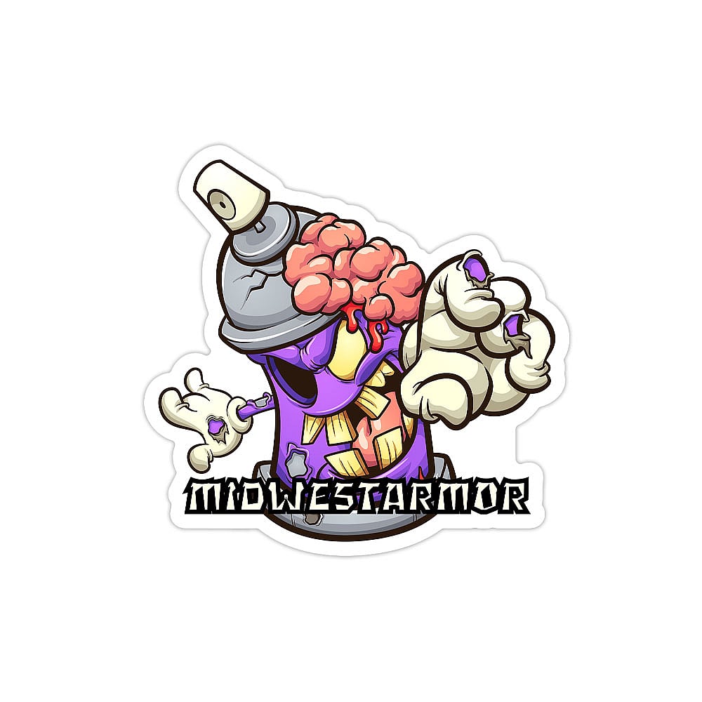 Zombie Spray Can Sticker