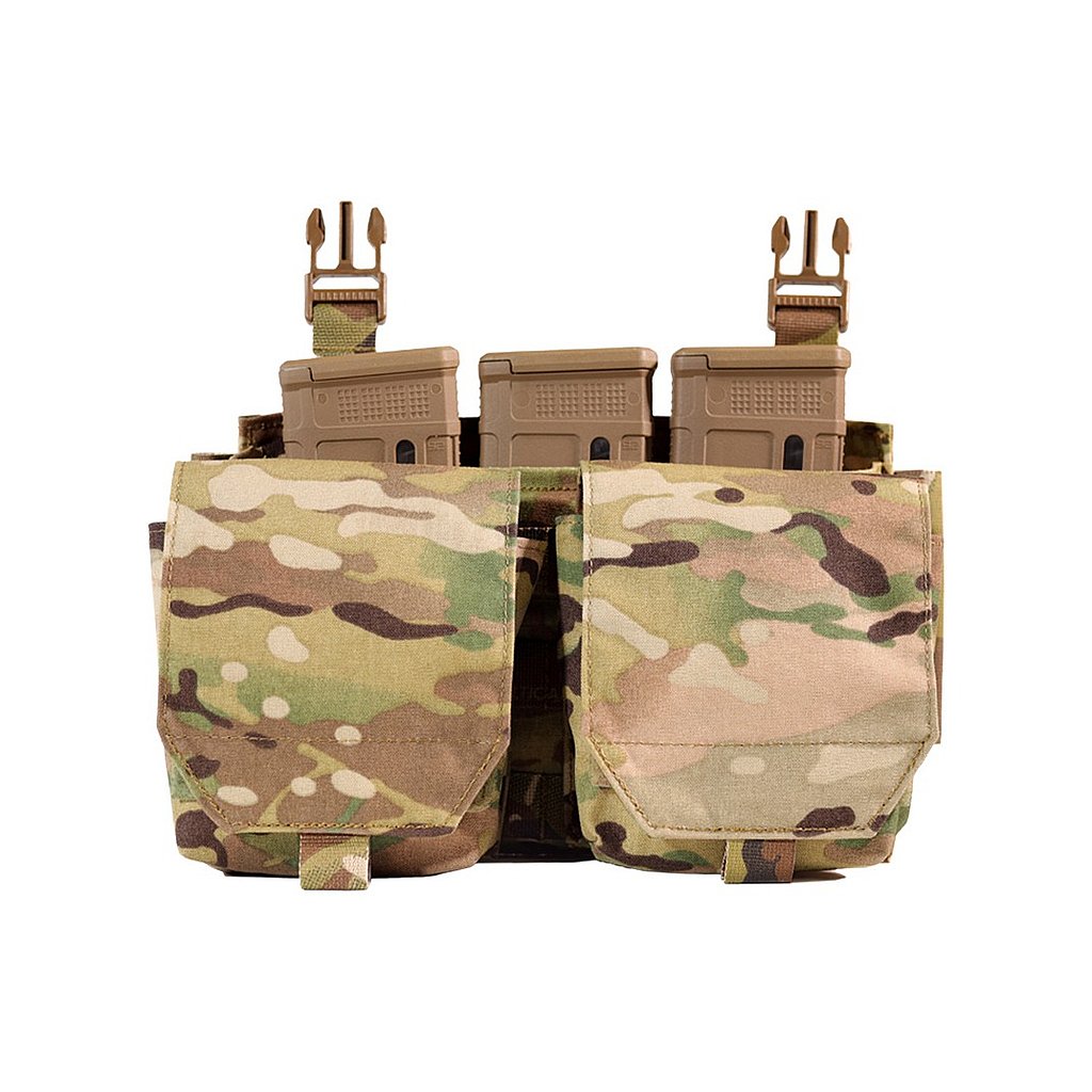 GP 6x5x2 Pouch mounted on MOLLE Triple Mag Placard
