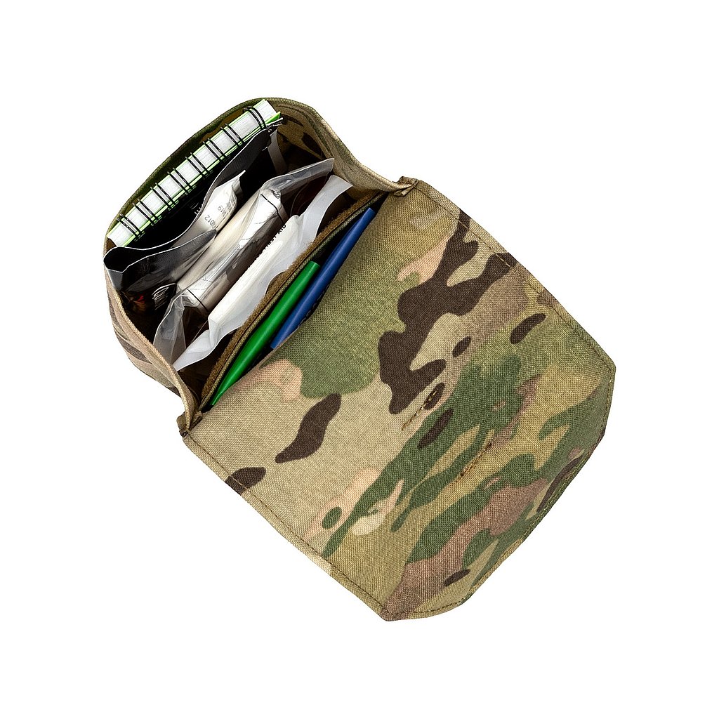 GP 6x5x2 Pouch Multicam open with gear inside