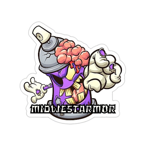 Zombie Spray Can Sticker